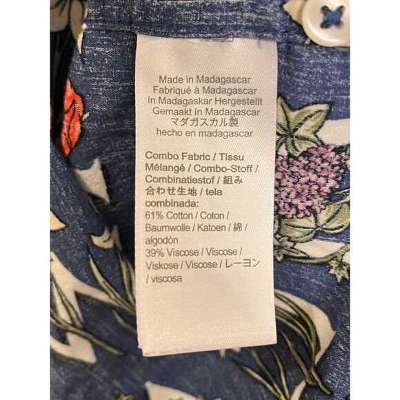 J. Crew Blue Heatwave Button Up Short Sleeve Camp Shirt Top Mens Size Medium - Picture 6 of 11